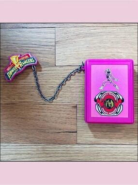 Mighty Morphin Power Ranger Pager Clip-on  1993 Multi Function. Pink. WORKS
